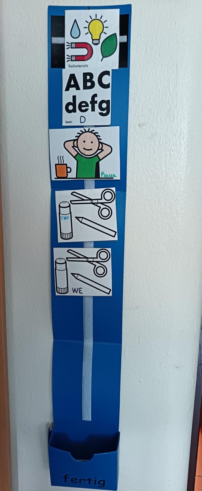 Stundenplan mit Piktogrammen