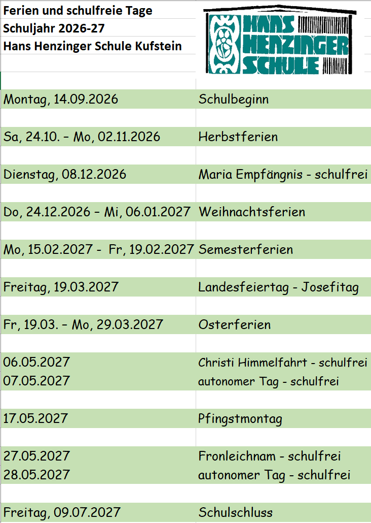 Ferienkalender